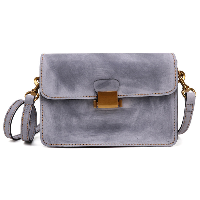 Foggy wax leather handbags