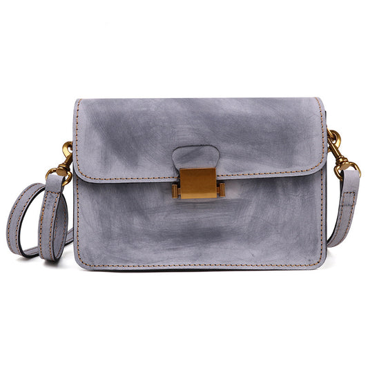 Foggy wax leather handbags