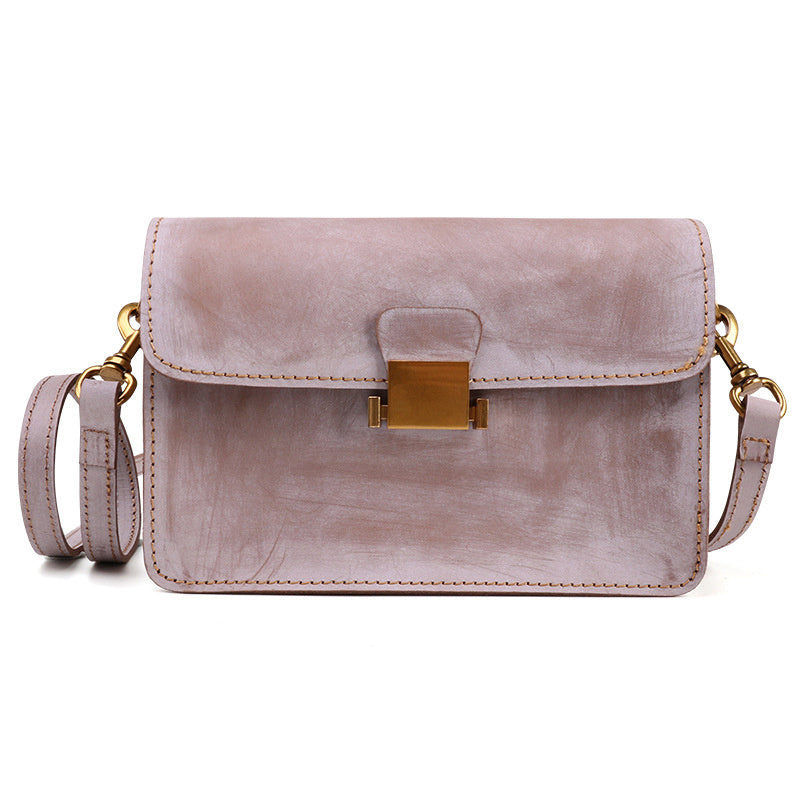 Foggy wax leather handbags